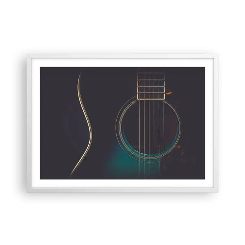 Plakat i hvid ramme - Et øjeblik før det lyder - 70x50 cm