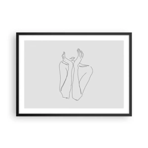 Plakat i sort ramme - Hvad piger drømmer om - 70x50 cm
