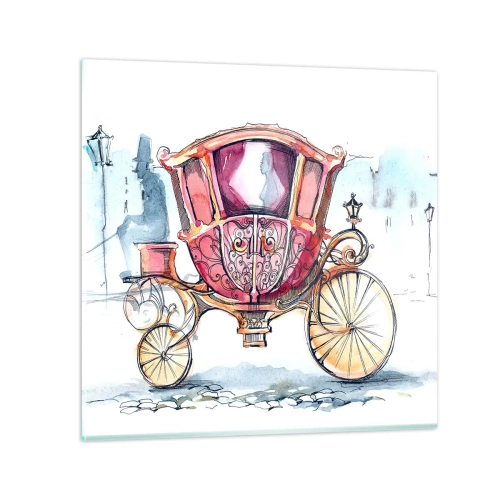 Billede på glas - Til brylluppet eller til ballet? - 30x30 cm