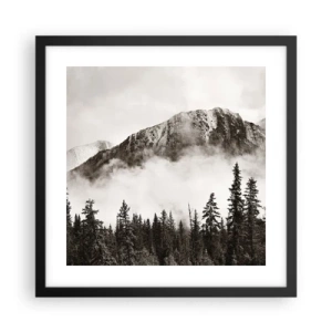 Plakat i sort ramme - Granit hersker - 40x40 cm