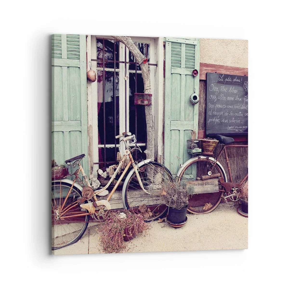 Lærredstryk - Billede på lærred - Længe leve provinsen - 70x70 cm