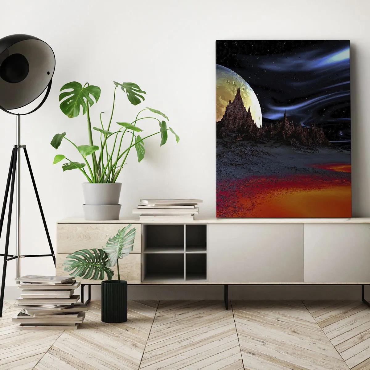 Lærredstryk - Billede på lærred - En ukendt verden - 50x70 cm