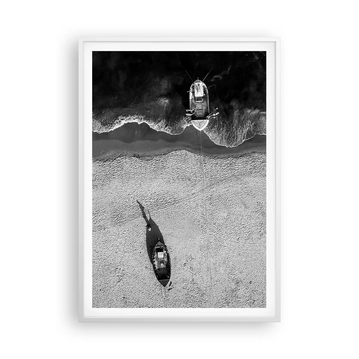 Plakat i hvid ramme - Stadig på kysten... - 70x100 cm