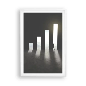 Plakat i hvid ramme - Succes - et indtryk - 61x91 cm