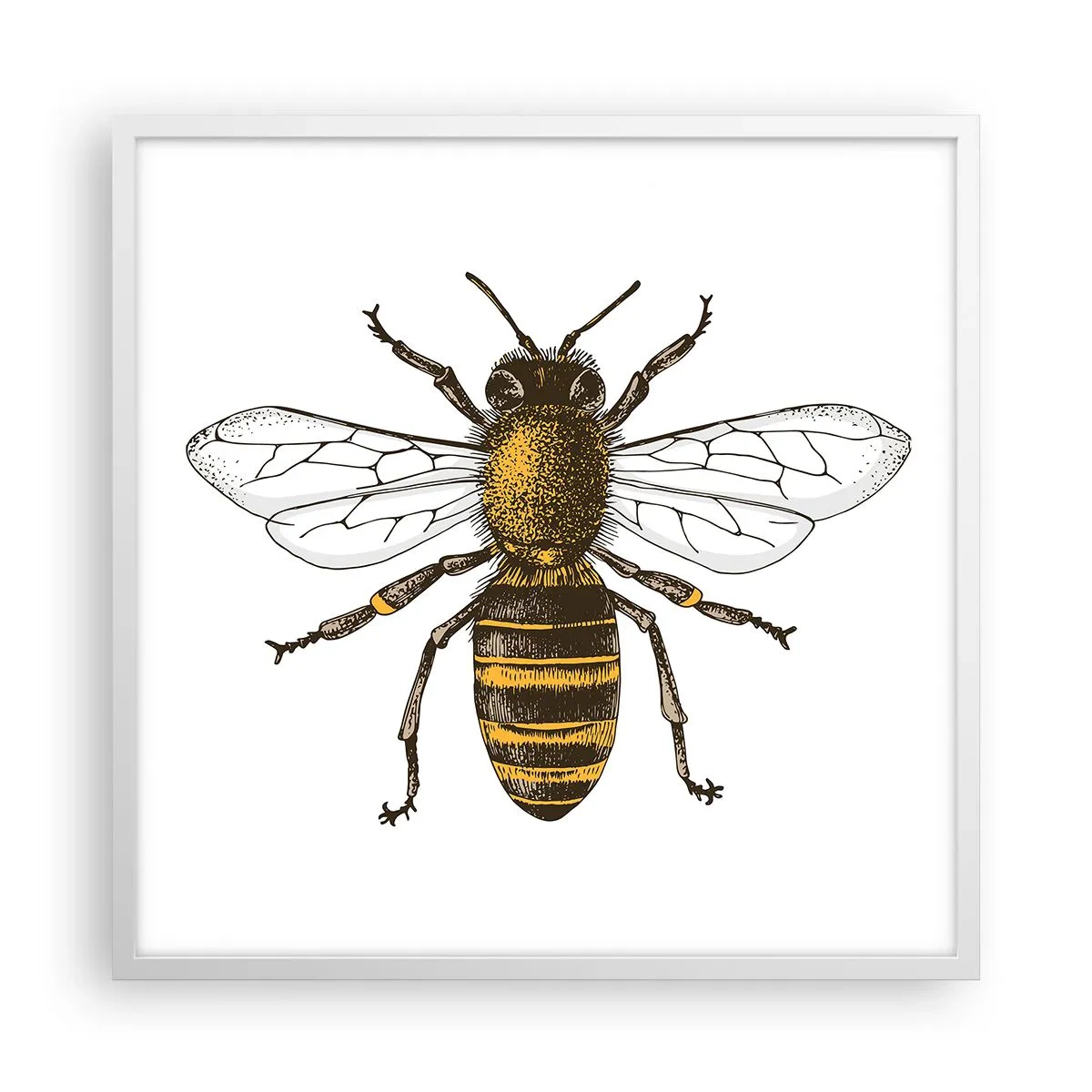 Plakat i hvid ramme - Smuk og god - 60x60 cm