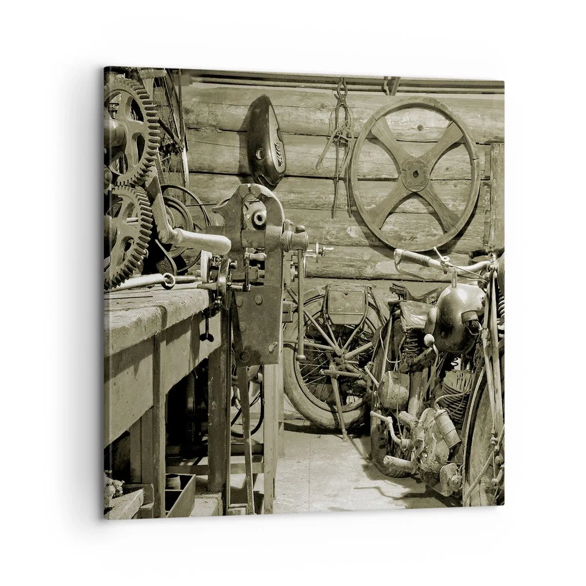 Lærredstryk - Billede på lærred - I onkel Wladeks skur - 60x60 cm