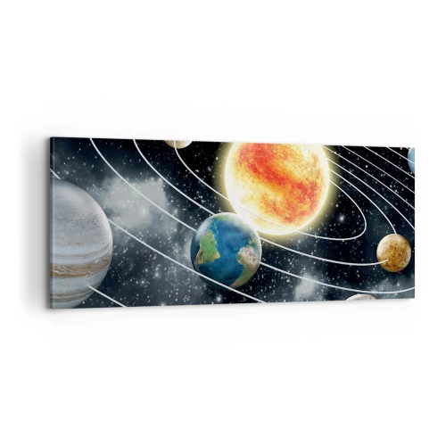 Lærredstryk - Billede på lærred - Kosmisk dans - 100x40 cm
