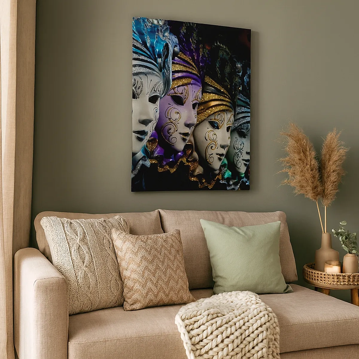 Lærredstryk - Billede på lærred - Mysterium i guld og sølv - 50x70 cm