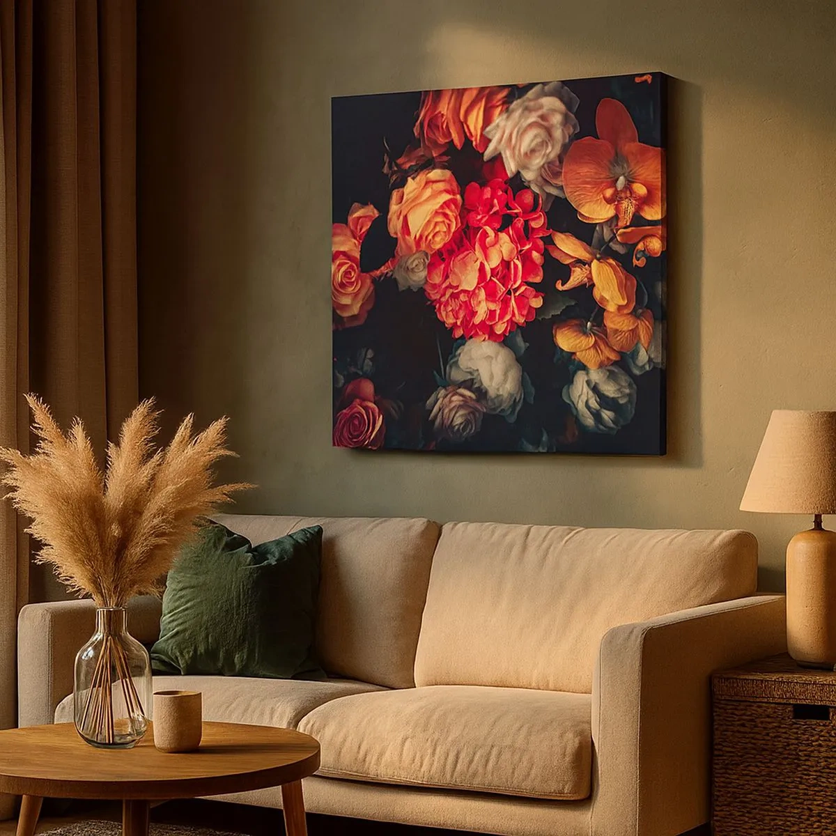 Lærredstryk - Billede på lærred - Ligesom de hollandske mestre - 30x30 cm