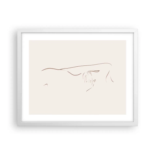 Plakat i hvid ramme - Begærets form - 50x40 cm