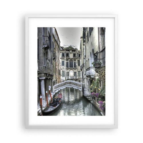 Plakat i hvid ramme - I århundreder i tavs drømmeri - 40x50 cm