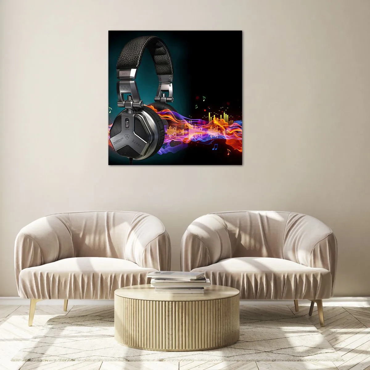 Billede på glas - I musikkens varme - 50x50 cm