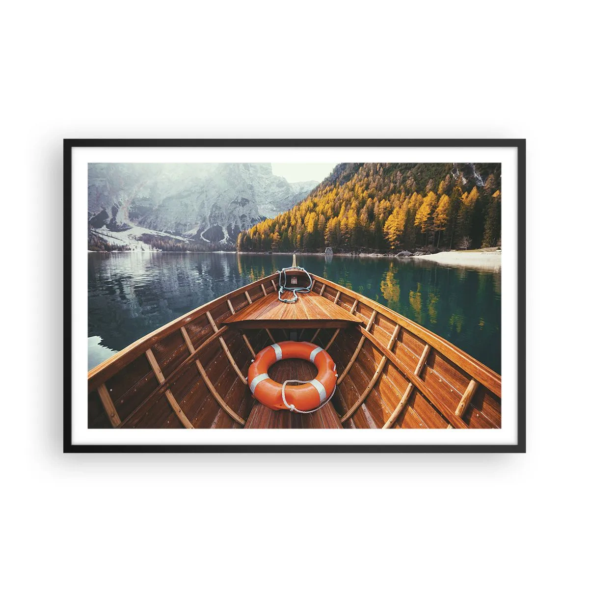 Plakat i sort ramme - Bjergtur - 91x61 cm