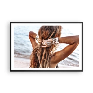 Plakat i sort ramme - Søster af vand og solskin - 91x61 cm