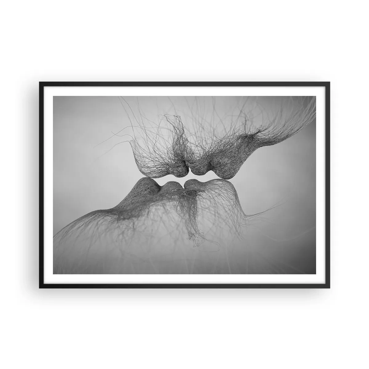 Plakat i sort ramme - Vindens kys - 100x70 cm