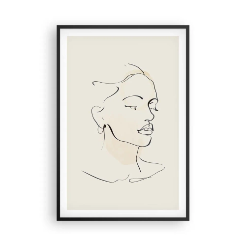 Plakat i sort ramme - En bestemt linje - 61x91 cm