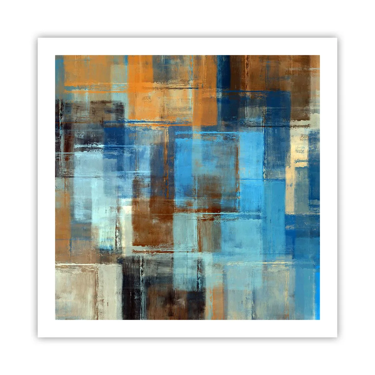 Plakat - Gennem det blå slør - 60x60 cm