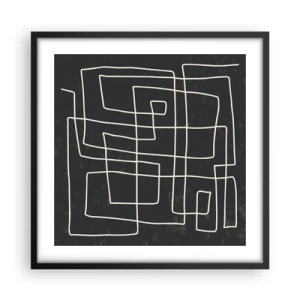 Plakat i sort ramme - Ikke helt så enkel - 50x50 cm