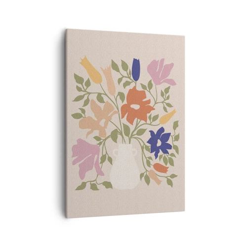 Lærredstryk - Billede på lærred - En delikat buket - 50x70 cm