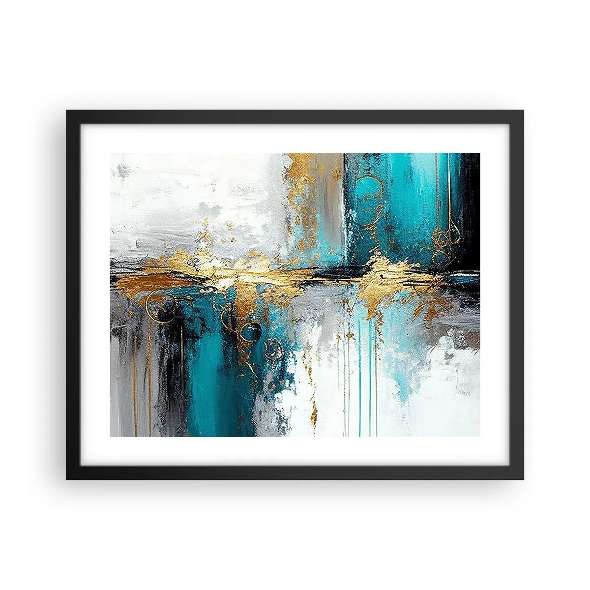 Plakat i sort ramme - Alting flyder - 50x40 cm