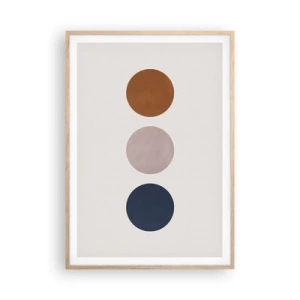 Plakat i ramme af lyst egetræ - Et symbol på perfektion - 70x100 cm