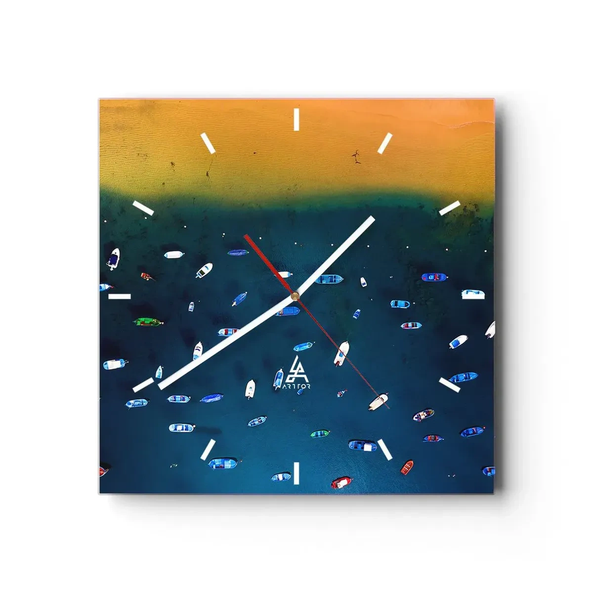 Vægur, Uret - En ferieleg - 30x30 cm