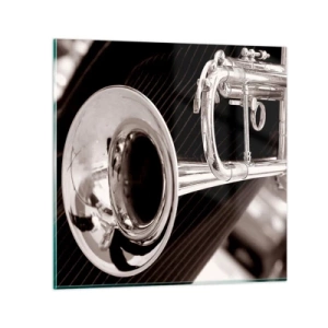 Billede på glas - En musikalsk rejse til 1930'erne. - 30x30 cm