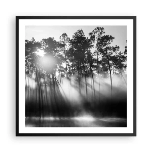 Plakat i sort ramme - Ustoppelig sol - 60x60 cm