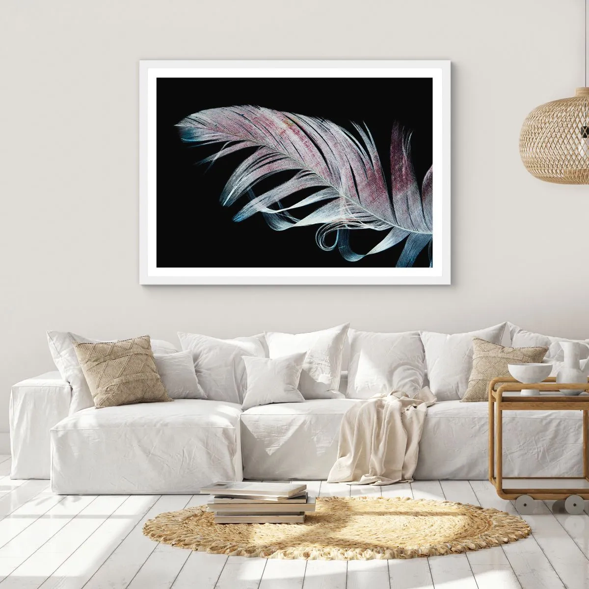 Plakat i hvid ramme - Tænk om berøring - 50x40 cm