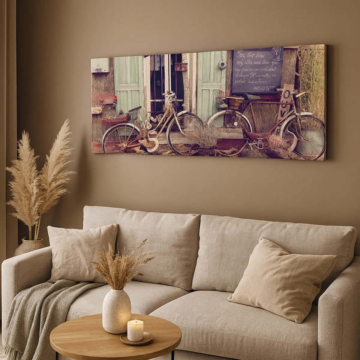 Lærredstryk - Billede på lærred - Længe leve provinsen - 30x30 cm