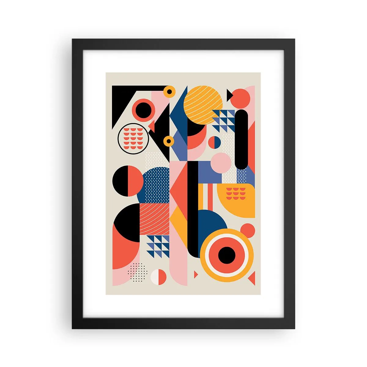 Plakat i sort ramme - Komposition: Leg - 30x40 cm