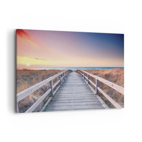 Lærredstryk - Billede på lærred - Baltisk aften aura - 120x80 cm