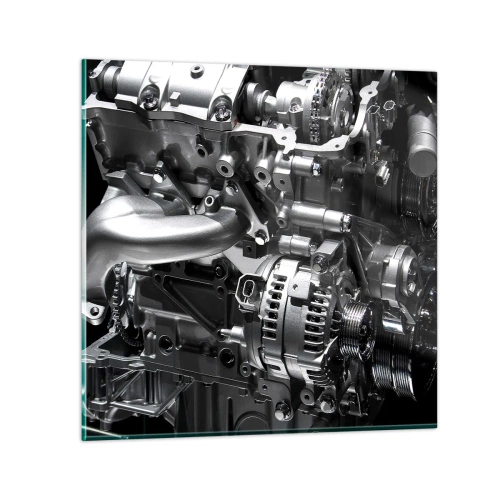 Billede på glas - Stål, smuk, stærk - 30x30 cm