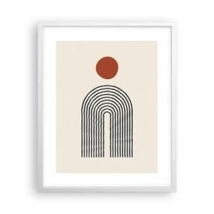 Plakat i hvid ramme - Magnetisme af former og farver - 40x50 cm