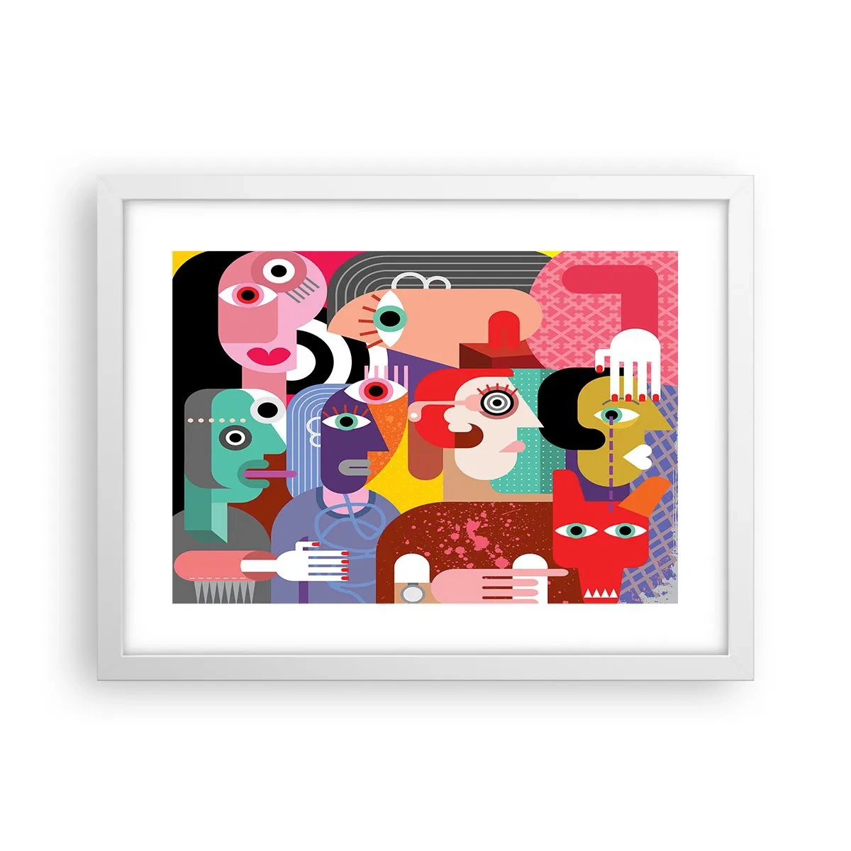 Plakat i hvid ramme - Vi fra hr. Picasso - 40x30 cm