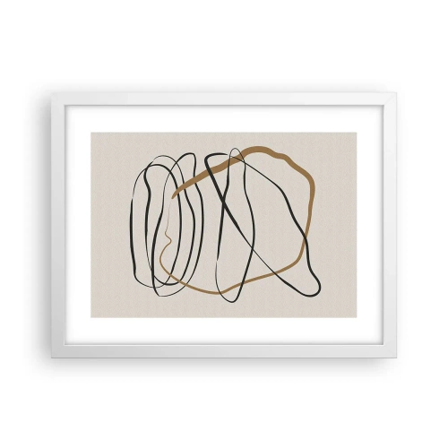 Plakat i hvid ramme - Komposition - dans i besiddelse - 40x30 cm