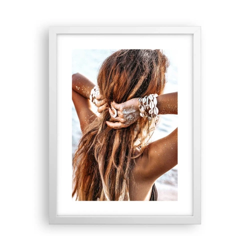 Plakat i hvid ramme - Søster af vand og solskin - 30x40 cm