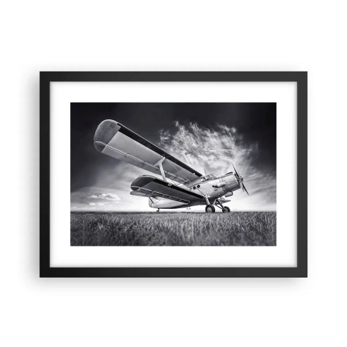 Plakat i sort ramme - Den bevingede vandringsmand - 40x30 cm