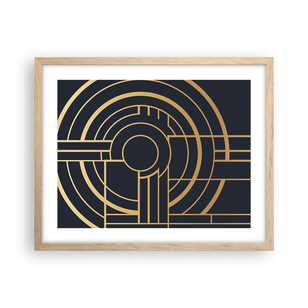 Plakat i ramme af lyst egetræ - At vende tingene på hovedet - 50x40 cm