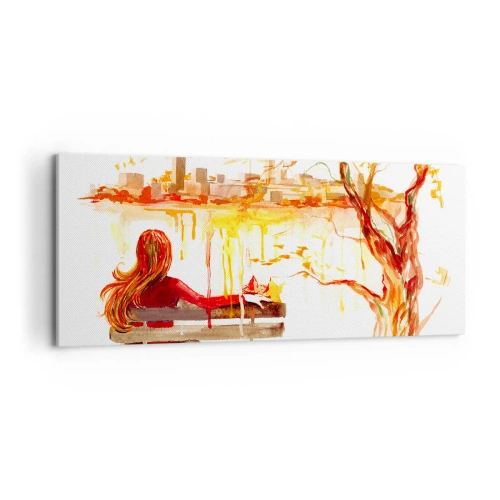 Lærredstryk - Billede på lærred - Et øjeblik til eftertanke - 100x40 cm