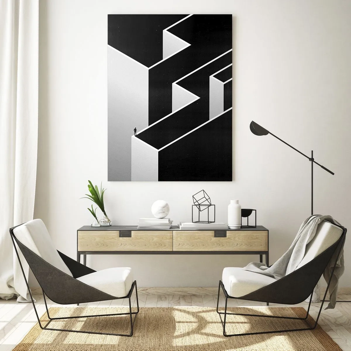 Billede på glas - Ensomhed på toppen - 70x100 cm