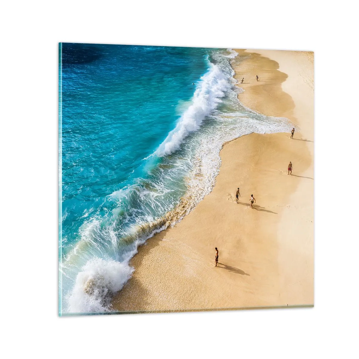 Billede på glas - Og så solen, stranden... - 30x30 cm