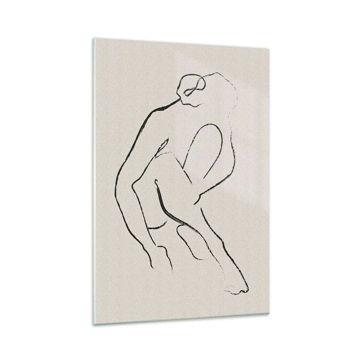 Billede på glas - Intim skitse - 80x120 cm