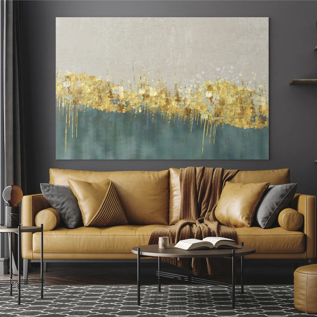 Billede på glas - Den gyldne grænse - 100x70 cm