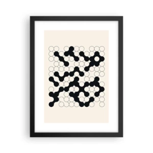 Plakat i sort ramme - Kinesisk spil - variation - 30x40 cm