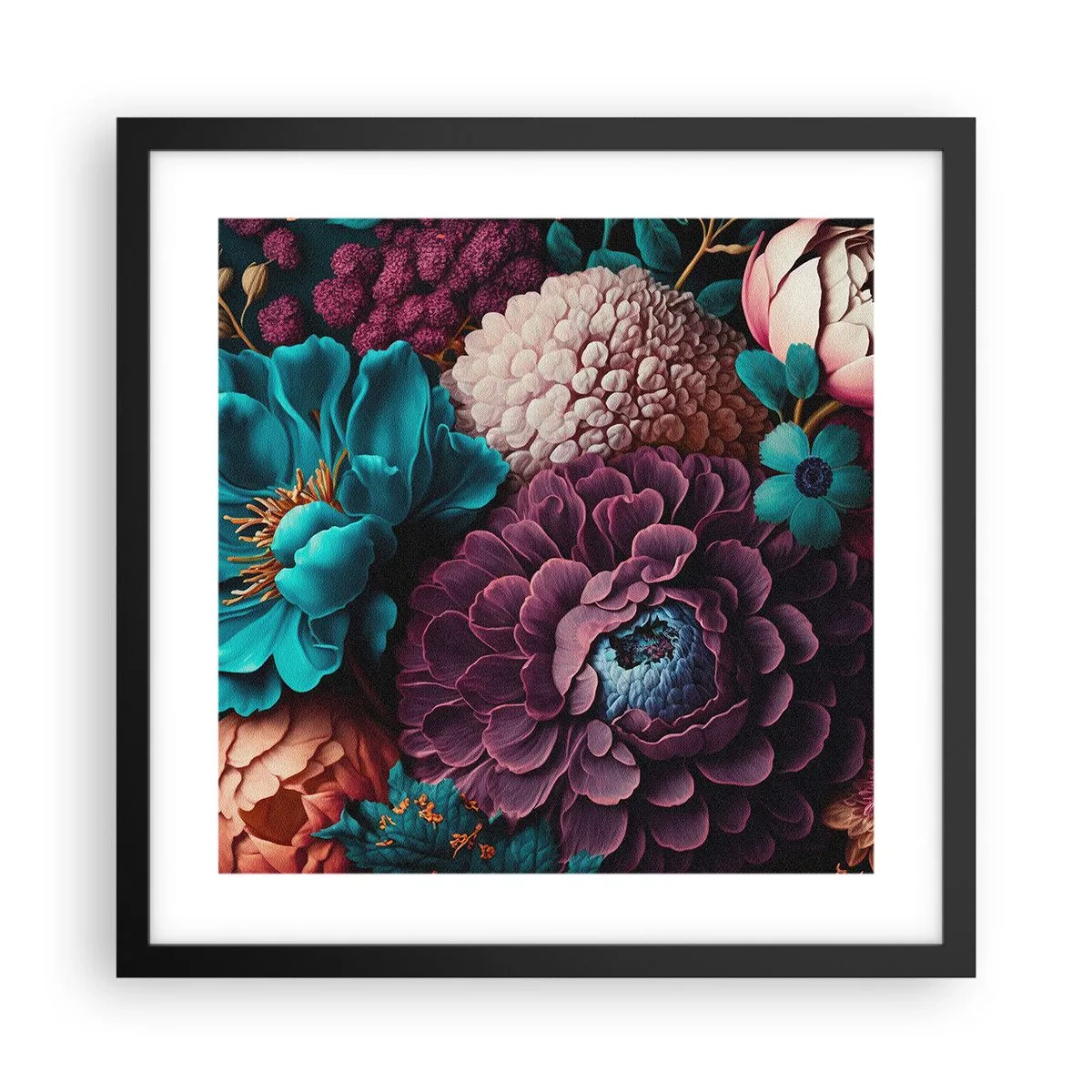 Plakat i sort ramme - Natur i overflod - 40x40 cm