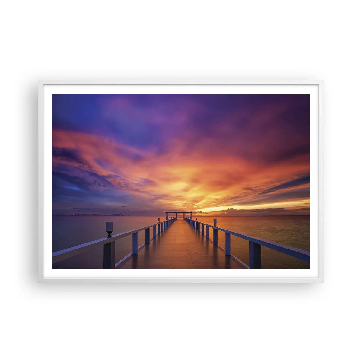 Plakat i hvid ramme - Uden ende - 100x70 cm