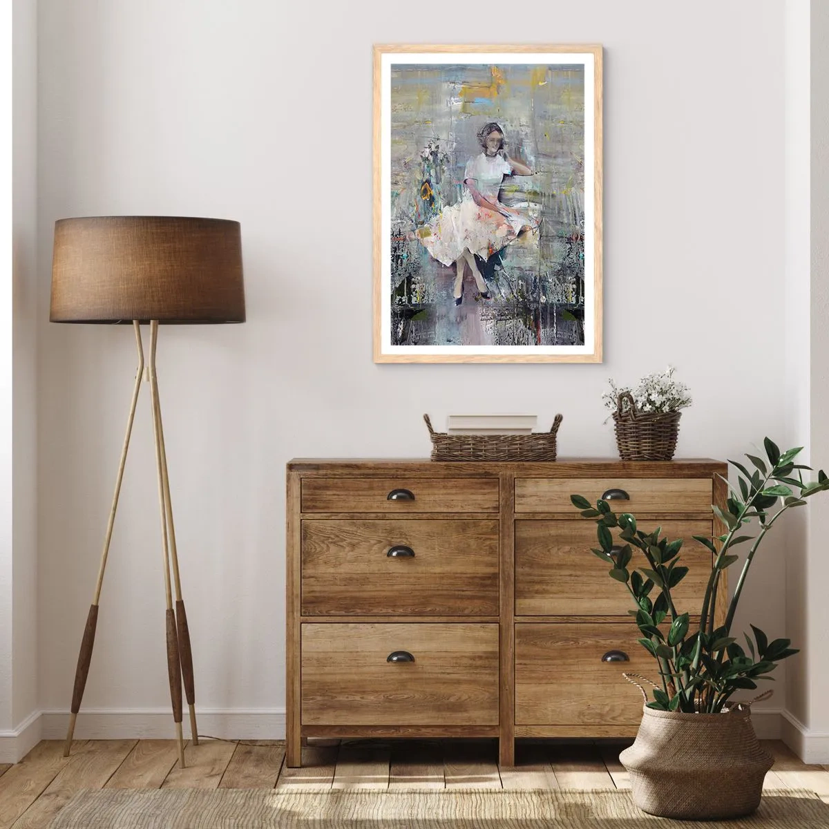 Plakat i ramme af lyst egetræ - Klassisk og moderne - 61x91 cm