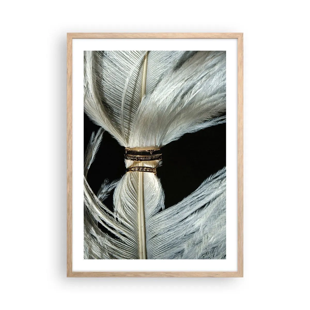 Plakat i ramme af lyst egetræ - ...og jeg vil ikke forlade dig... - 50x70 cm