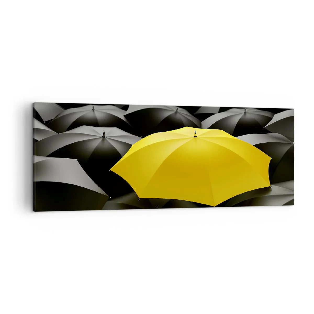 Lærredstryk - Billede på lærred - Farvel til tristhed - 140x50 cm